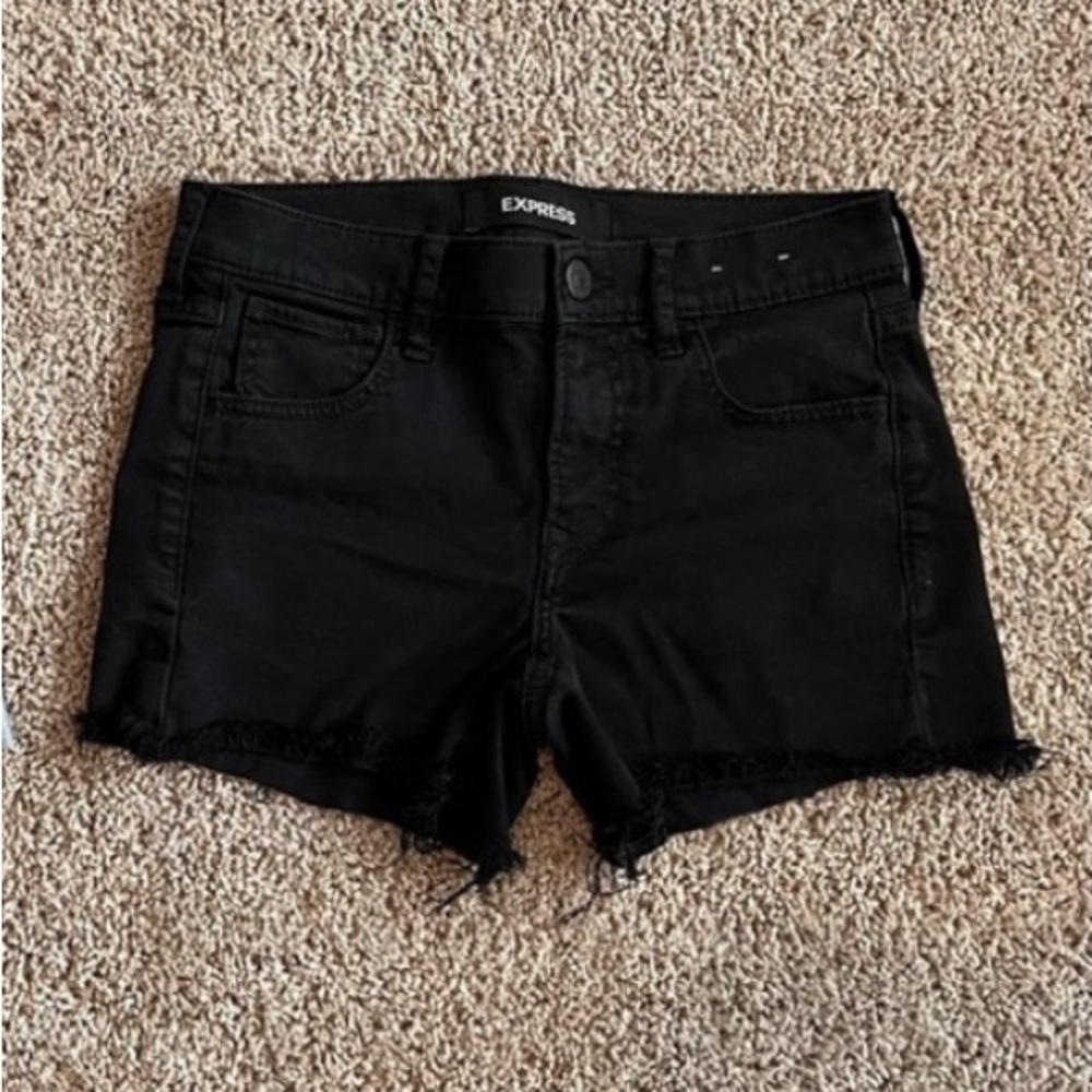 Express Women's Dark Denim Jean Shorts